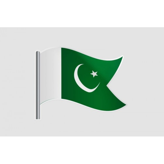 Pakistan Flag Style 47 Sticker
