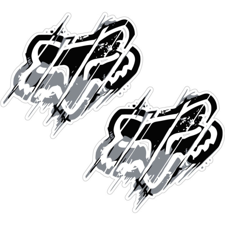 2x Fox Racing Style 10 Stickers Decals - DecalsHouse
