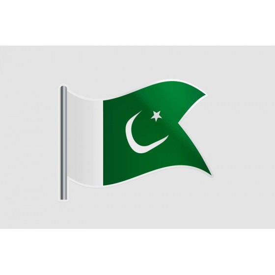 Pakistan Flag Style 48 Sticker
