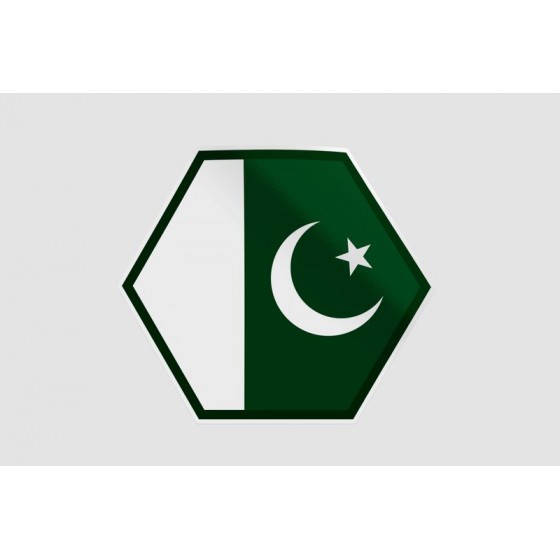 Pakistan Flag Style 5 Sticker