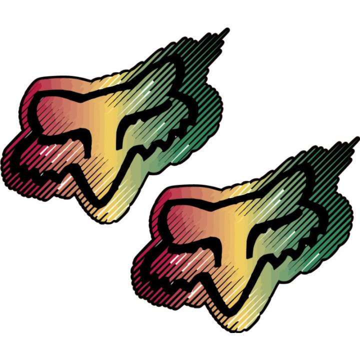 2x Fox Racing Style 12 Stickers Decals - DecalsHouse