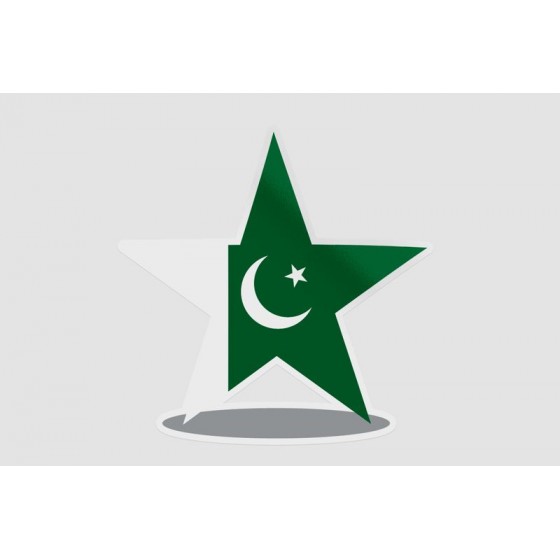 Pakistan Flag Style 57 Sticker