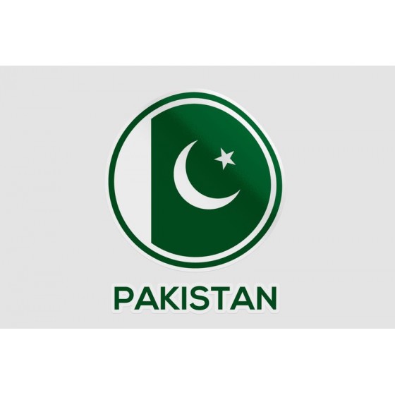 Pakistan Flag Style 64 Sticker