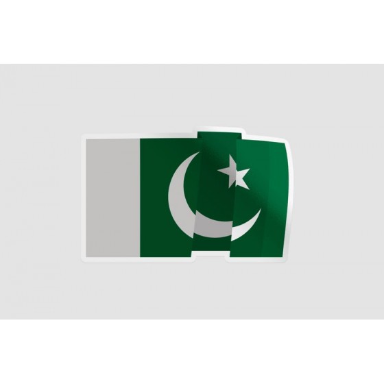 Pakistan Flag Style 75 Sticker