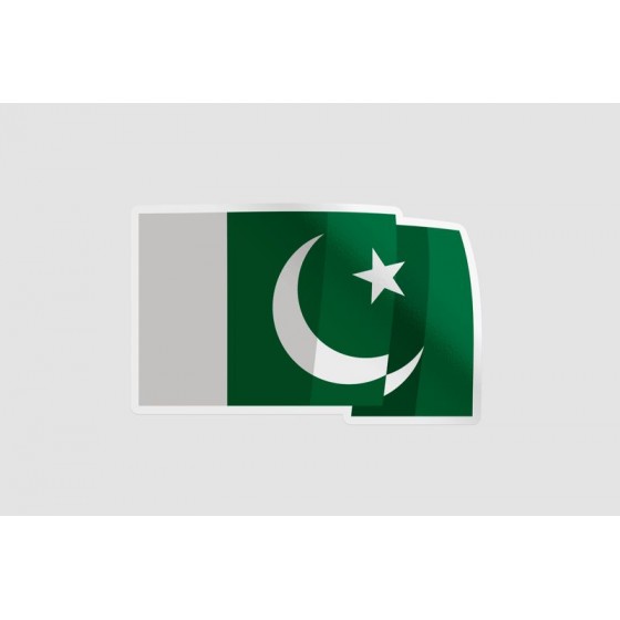Pakistan Flag Style 77 Sticker