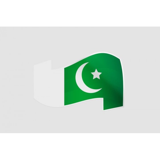 Pakistan Flag Style 8 Sticker