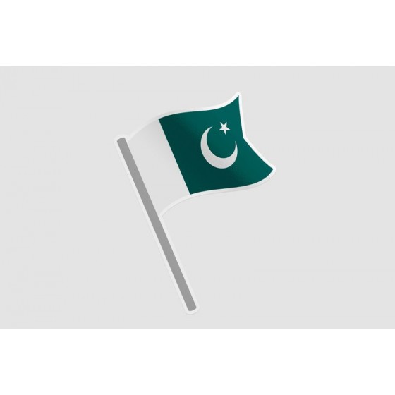 Pakistan Flag Style 85 Sticker