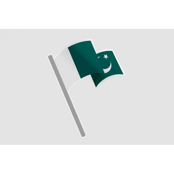 Pakistan Flag Style 86 Sticker