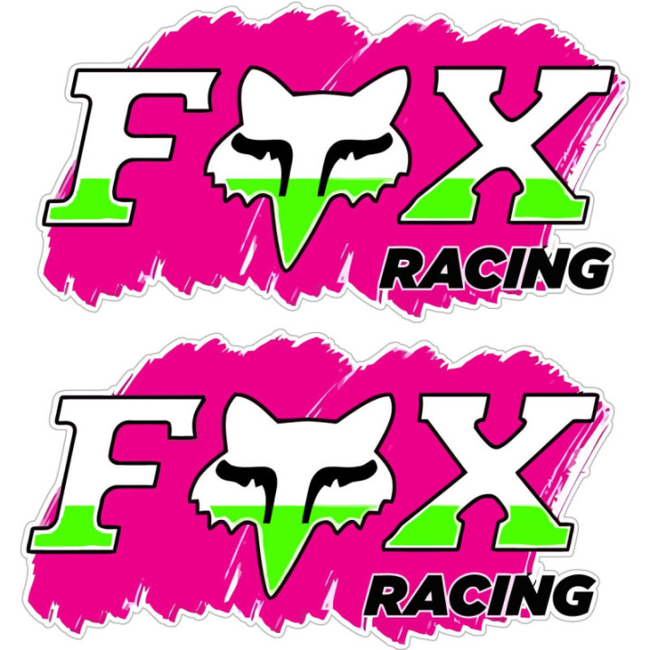 2x Fox Racing Style 24 Stickers Decals - DecalsHouse