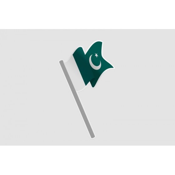 Pakistan Flag Style 89 Sticker