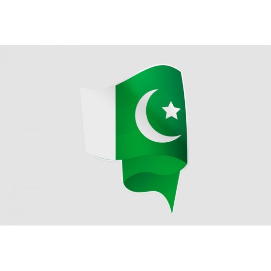 Pakistan Flag Style 9 Sticker