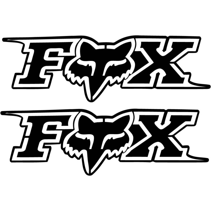 Fox Racing Stickers – MX MTB BMX Sponsor Decals (2-Pack)
