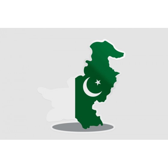 Pakistan Map Style 2 Sticker