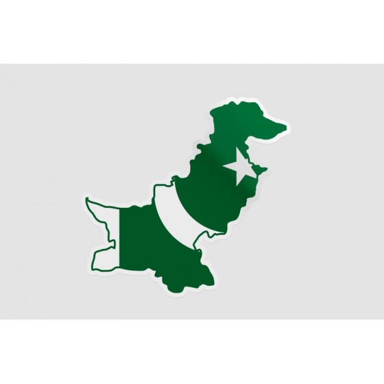 Pakistan Map Style 3 Sticker