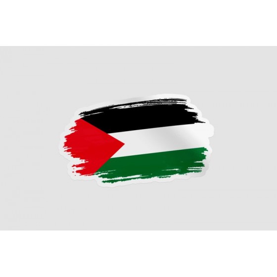 Palestine Brush Flag Sticker