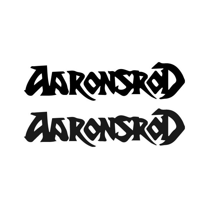 Aaronsrod Stickers – Heavy Metal Band Logo Decals (2-Pack)