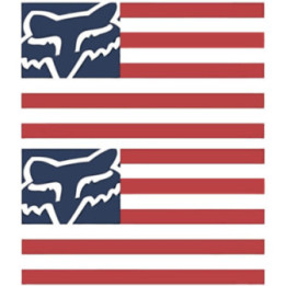 2x Fox Racing Usa Flag Stickers Decals - DecalsHouse