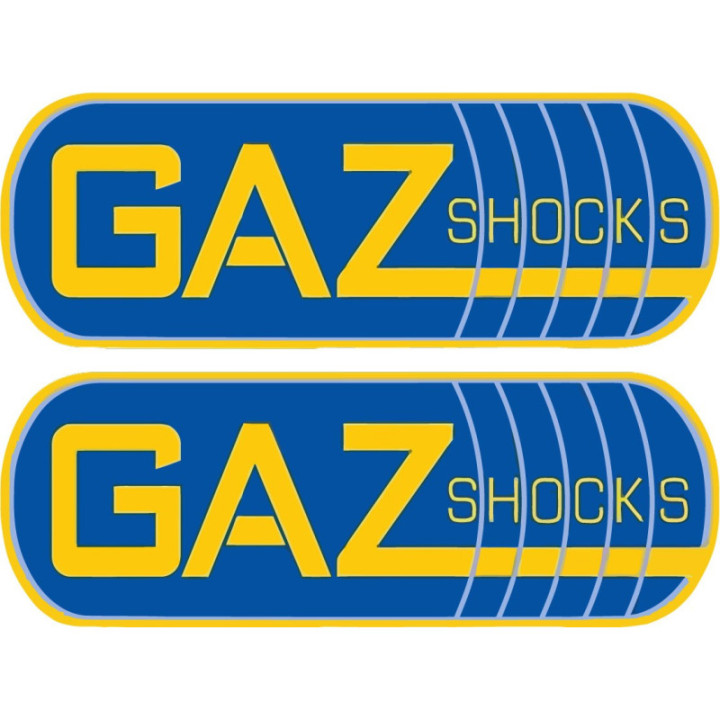 GAZ Shocks Stickers – Motorsport Suspension Decals (2-Pack)