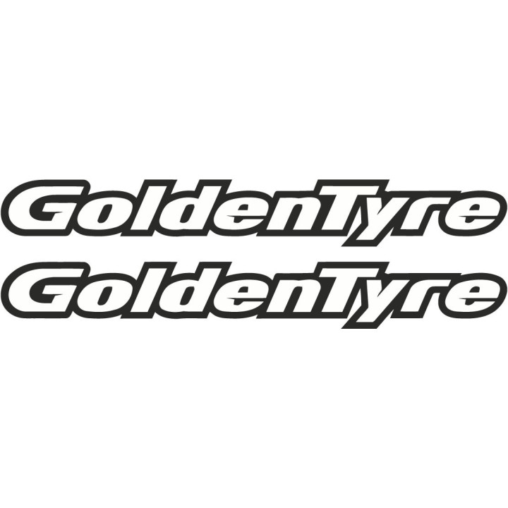 2x Golden Tyre Stickers Decals - DecalsHouse
