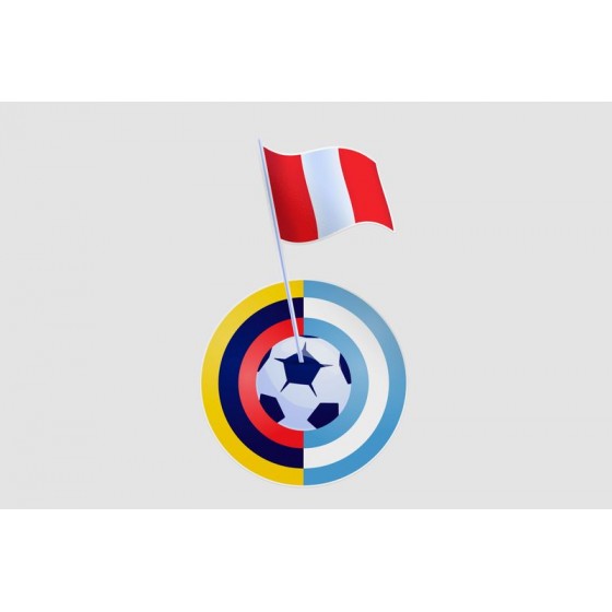 Peru Flag Football Sticker
