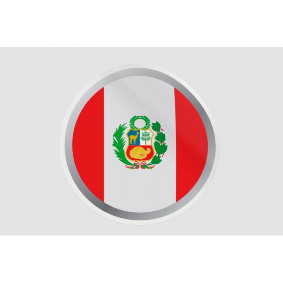 Peru Flag Style 100 Sticker