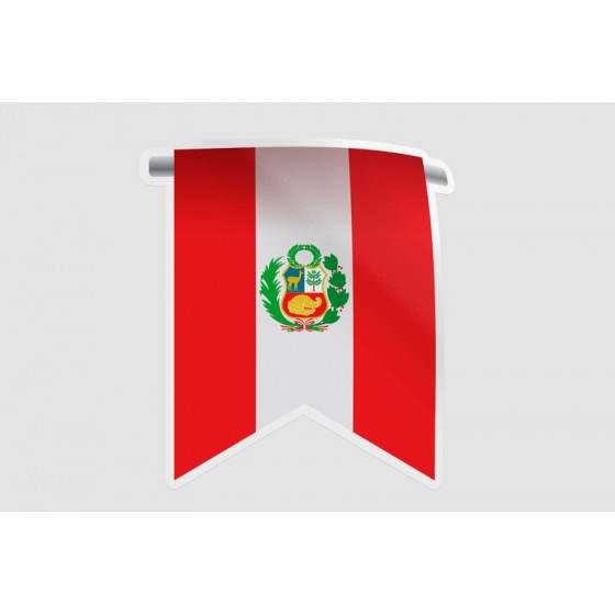 Peru Flag Style 101 Sticker