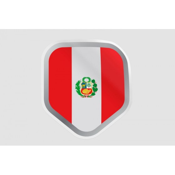 Peru Flag Style 102 Sticker