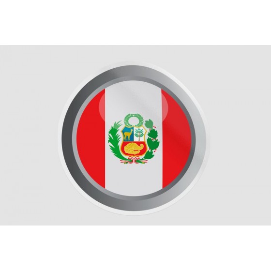Peru Flag Style 105 Sticker