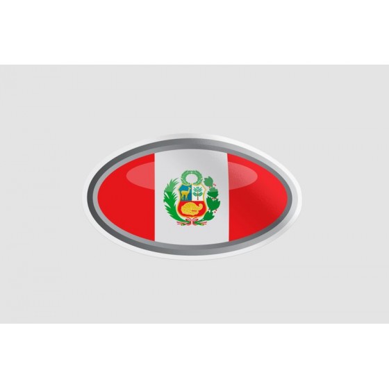 Peru Flag Style 106 Sticker