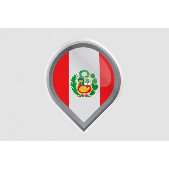 Peru Flag Style 109 Sticker