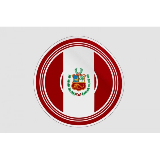 Peru Flag Style 11 Sticker