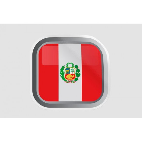 Peru Flag Style 111 Sticker