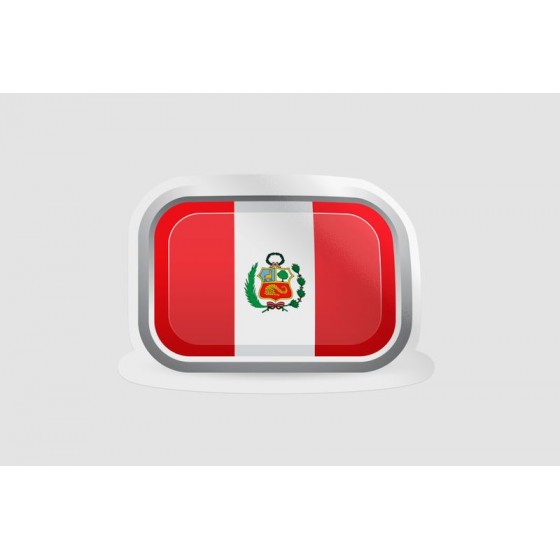 Peru Flag Style 113 Sticker