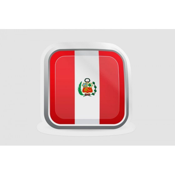 Peru Flag Style 114 Sticker