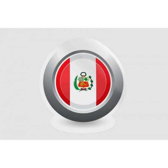 Peru Flag Style 116 Sticker