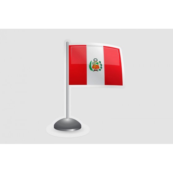 Peru Flag Style 117 Sticker