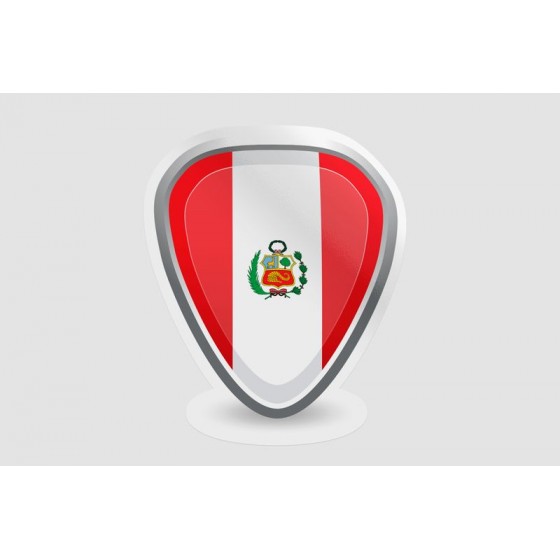 Peru Flag Style 118 Sticker