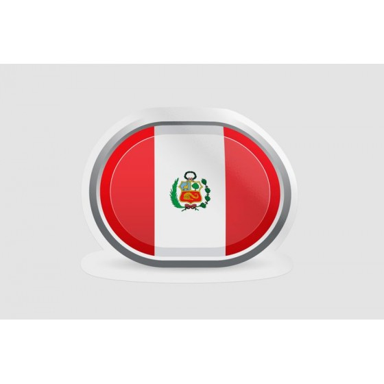 Peru Flag Style 120 Sticker