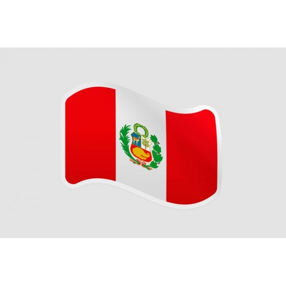 Peru Flag Style 122 Sticker