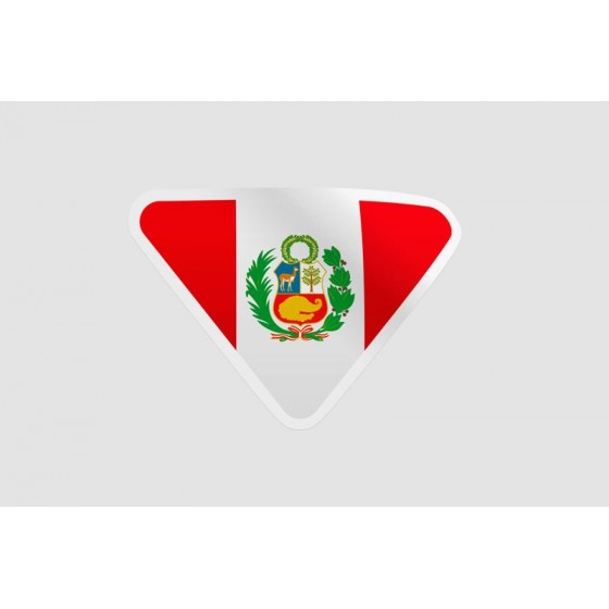 Peru Flag Style 124 Sticker