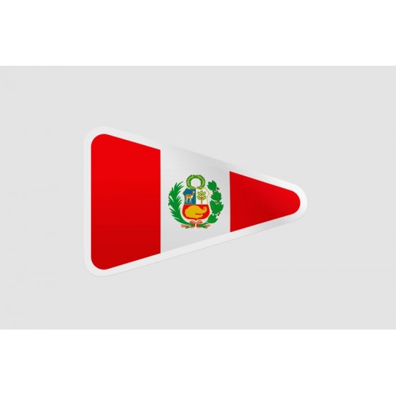 Peru Flag Style 125 Sticker