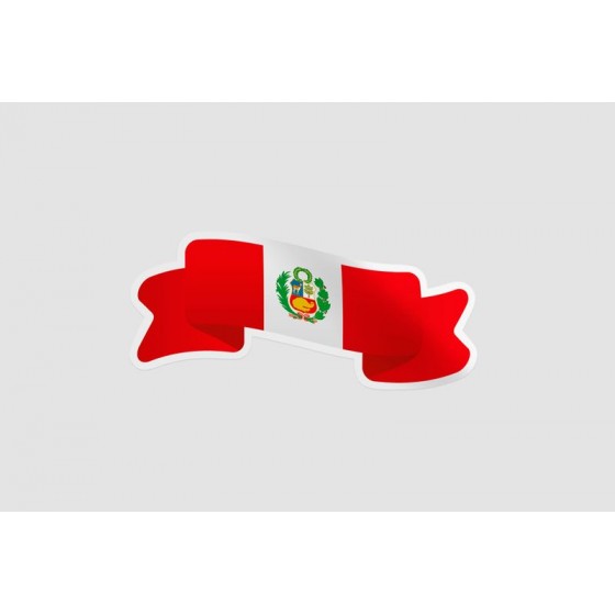 Peru Flag Style 126 Sticker
