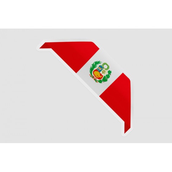 Peru Flag Style 127 Sticker