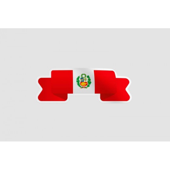 Peru Flag Style 128 Sticker