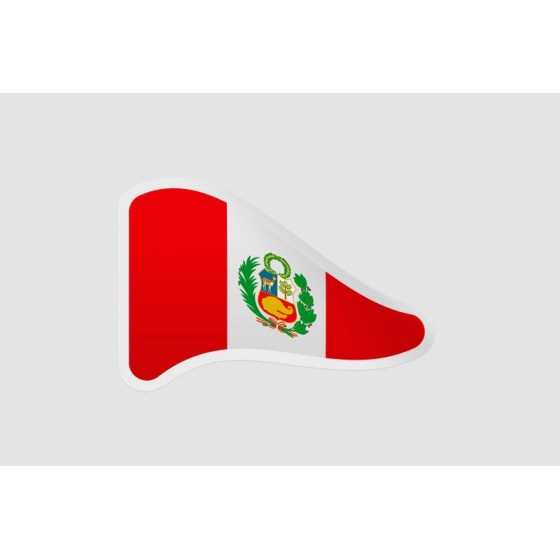 Peru Flag Style 129 Sticker