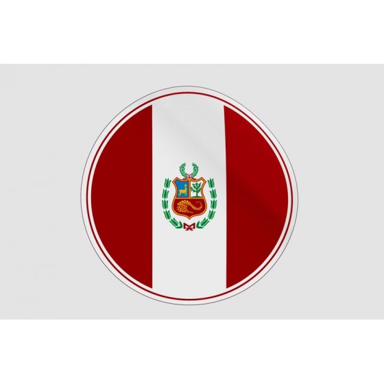 Peru Flag Style 13 Sticker