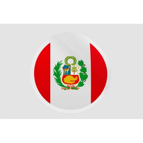 Peru Flag Style 130 Sticker