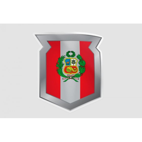 Peru Flag Style 148 Sticker