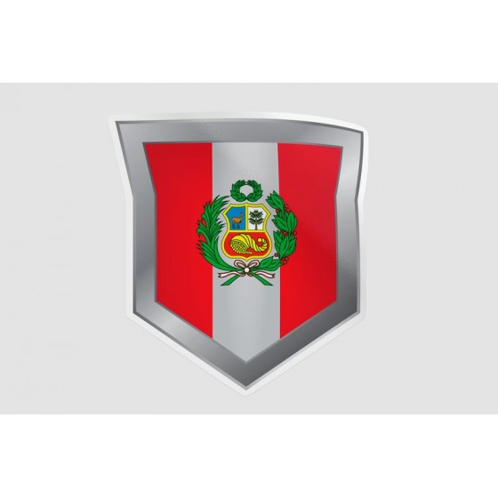 Peru Flag Style 150 Sticker