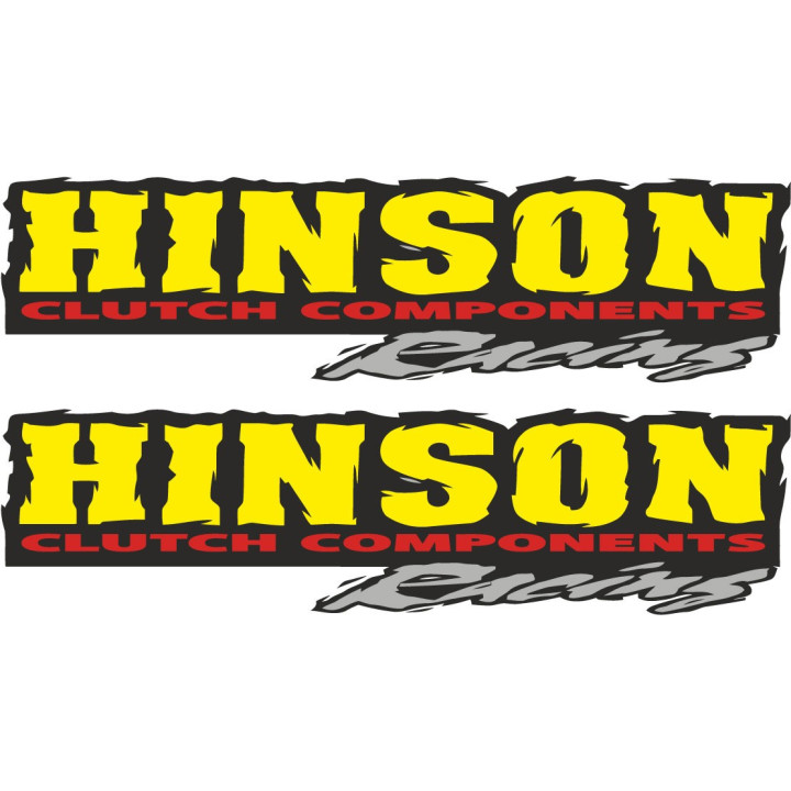 Hinson Clutch Components Stickers – MX Motocross Racing Decals (2-Pack)